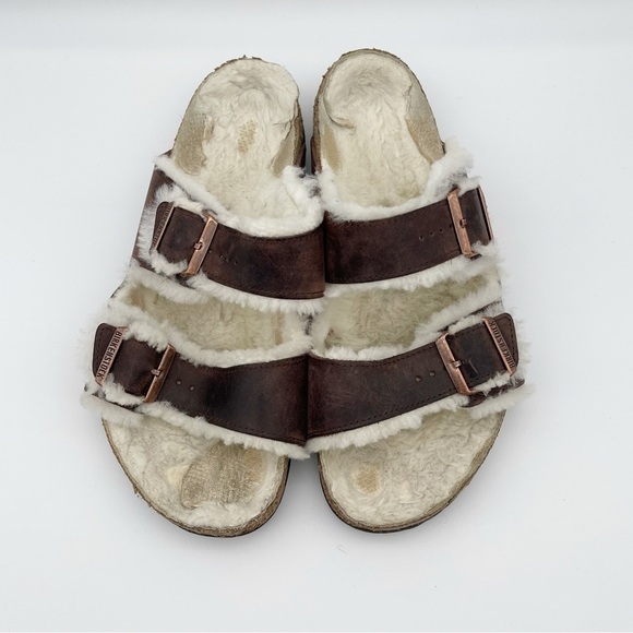 Birkenstock Arizona Shearling Sandals - Picture 1 of 8